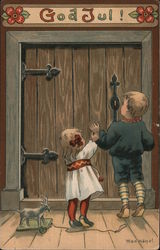 Swedish Merry Christmas Card Postcard