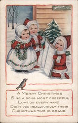Children Singing Carols Postcard