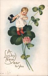 A Lucky New Year to You Postcard