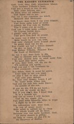 The Kaiser's Ultimatum Postcard