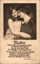 Mutter - Mother and Daughter Postcard