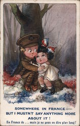 Somewhere In France I Mustnt Say Anything More About It World War I Postcard Postcard Postcard