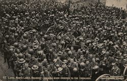Loyal North Lancashire Regiment Cheering When Ordered to the Trenches Postcard