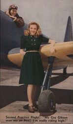 Pin Up - Second Practice Flight! Postcard