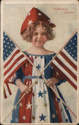 Young Miss Columbia Postcard