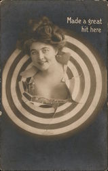 Woman in a Target - Made a Great Hit Here Postcard