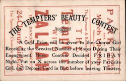 The Tempter's Beauty Contest Erie, PA Postcard Postcard Postcard