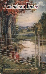 American Fence - American Steel Fence Post Postcard