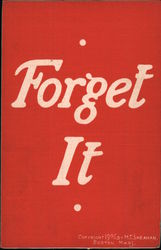 Forget It Phrases & Sayings Postcard Postcard Postcard