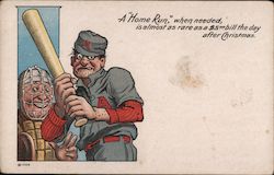 A Home Run When Needed is Almost as Rare as a $5 Bill the Day After Christmas Baseball Postcard Postcard Postcard