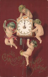 Cupid's Message A Happy New Year Postcard