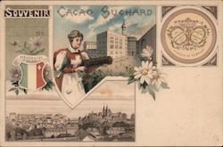 Cacao Suchard - A Woman Holding a Plate Postcard