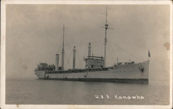 USS Kanawha Ships Postcard