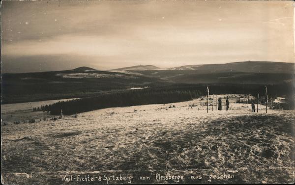 Keil - Fichtel & Spitzberg vom Plessberge aus geschen Abertamy Czechoslovakia