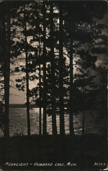 Moonlight Hubbard Lake Michigan