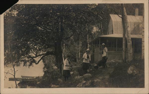 Three Girls Camping at Lake Fairlee Vermont