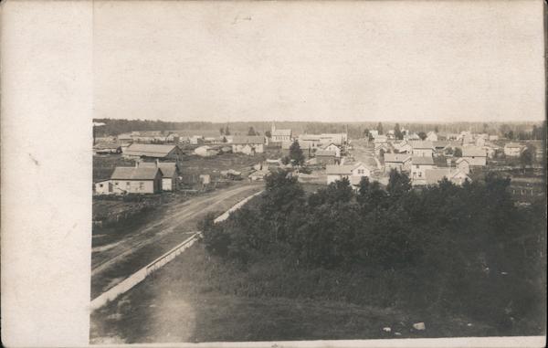 Aerial View of Aniwa From School Bell Tower Wisconsin