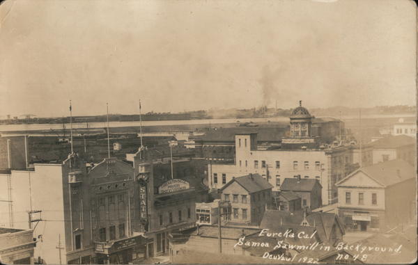 City Scene - Samoa Sawmill in backgruond Eureka California