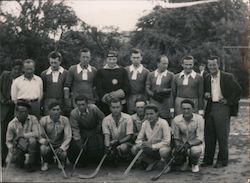 Field Hockey Team of Men Posing on the Field Postcard