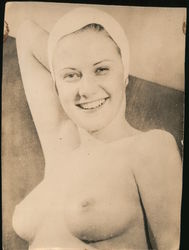 Nude Girl in Bathing Cap Original Photograph