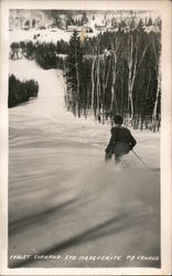 Downhill Skier, Chalet Cochand, Ste. Marguerite Postcard