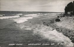 Shore Scene Washington Island, WI Postcard Postcard Postcard