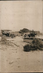 Two Touring Cards. Construction near Yerington Nevada Postcard Postcard Postcard