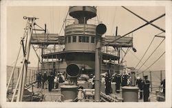 Sailors on Naval Ship Postcard