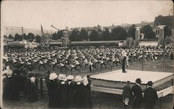 Military doing exercises, Flag of Bohemia Postcard