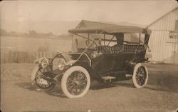 Car Sitting in Front of Field Williamsport, PA Cars Postcard Postcard Postcard