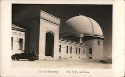 The Lick Observatory, Main Entry And Dome Postcard