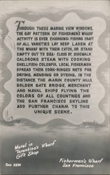 Mural in Tatantino's Wharfy Gift Shop Postcard