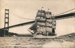 Golden Gate Bridge and Ships Postcard