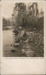 McLeod, Doyle Panning for Gold, Boise King Postcard