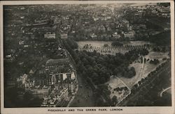 Piccadilly and The Green Park London, England Postcard Postcard Postcard