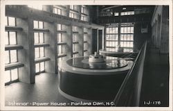 Interior Power House Fontana Dam North Carolina Postcard Postcard Postcard