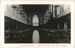 Legal Research Library University of Michigan Postcard