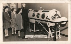 Demonstration of Iron Lung Museum of Science and Industry Postcard