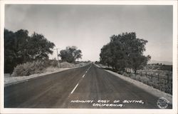 Highway East of Blythe California Postcard Postcard Postcard