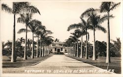 Entrance to Uehlein Residence, Naples Postcard