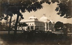 National Palace of Haiti (President's Palace) seen through trees Postcard