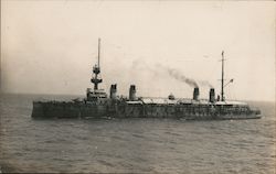 French cruiser Montcalm (1900) c1923 Postcard