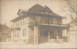 Large multi-story house with gabled roof, 1911 Postcard