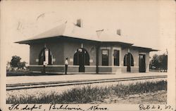 Train Depot Postcard