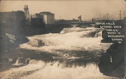 Upper Falls Spokane River Postcard