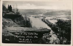 View at Log Cabin Inn Wyalusing Rocks Pennsylvania Postcard Postcard Postcard