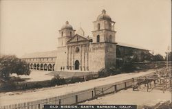 Old Mission Santa Barbara, CA Postcard Postcard Postcard