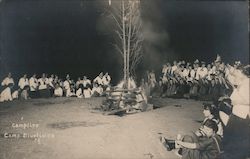 Campfire at Girls Camp Bluefields Postcard