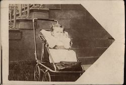 Child in Baby Carriage Postcard