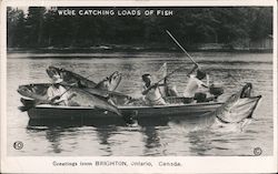 We're Catching Loads of Fish Brighton, ON Canada Ontario Postcard Postcard Postcard